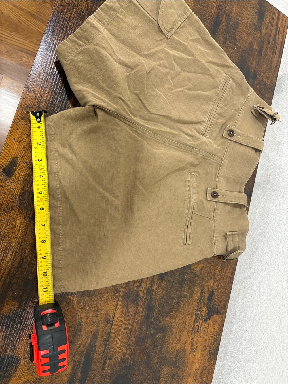 Buck Mason Women’s Washed Olive Scout Shorts Size Small NWT Utility Belted $168 - Picture 6 of 10